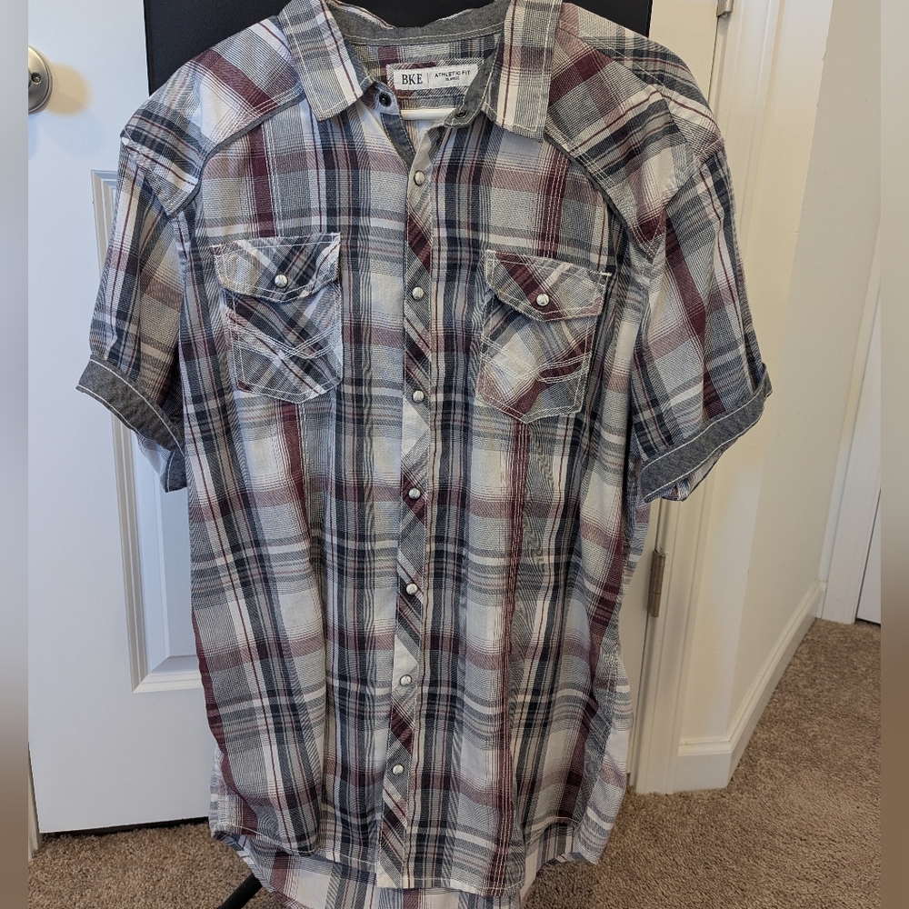 BKE Plaid Snap XL Shirt